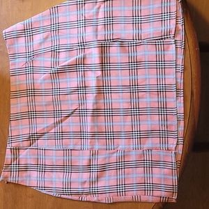 Pink plaid skirt size Medium